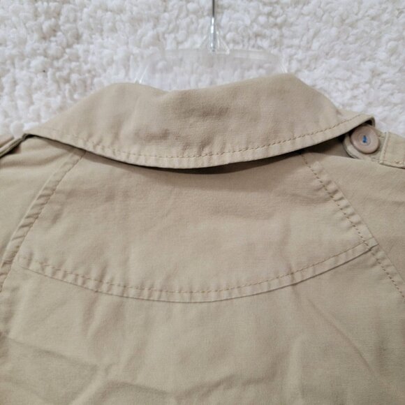 American Eagle Outfitters Jacket Button up Womens Small Tan 100% Cotton Pockets - Picture 4 of 10